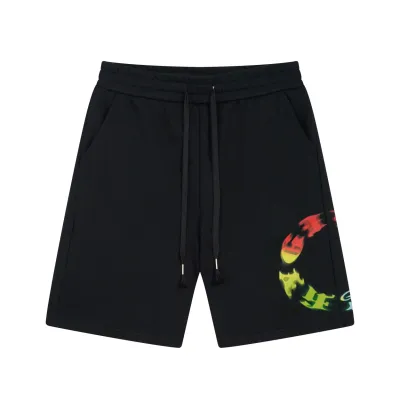 Givenchy-Colorful printed logo cropped trousers shorts pants 01