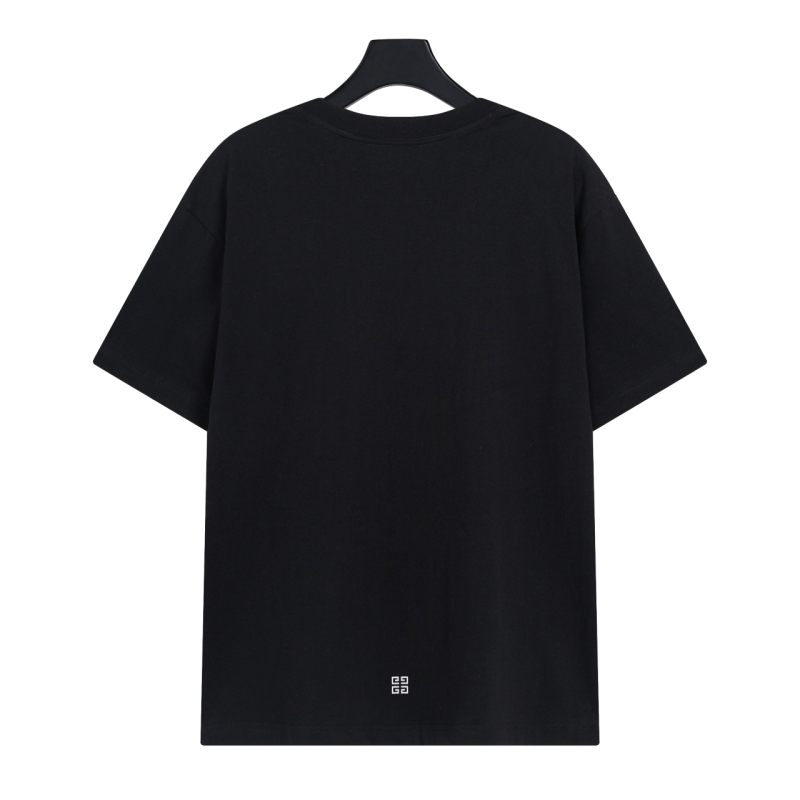Givenchy-flame circle logo print short-sleeve T-Shirt