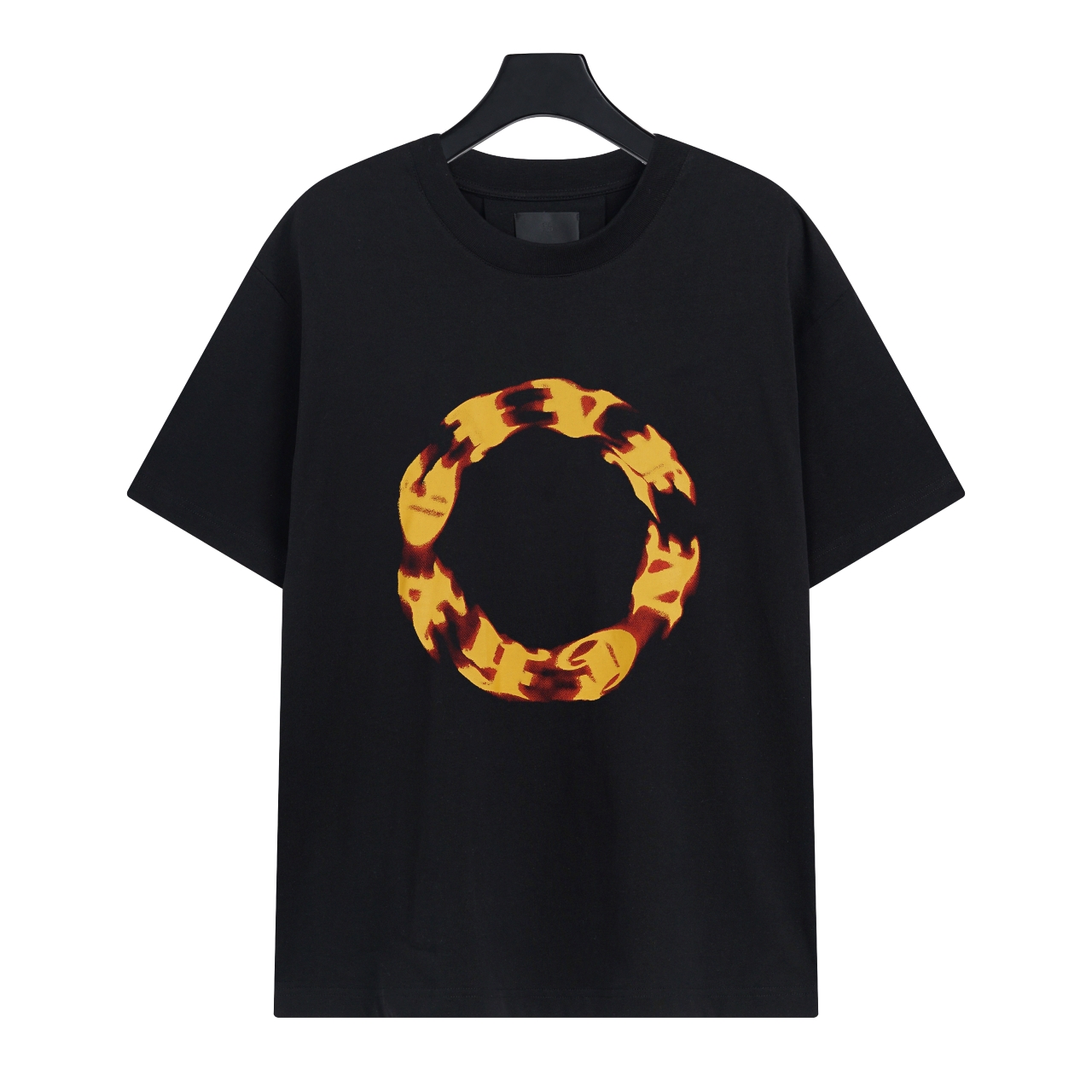 Givenchy-flame circle logo print short-sleeve T-Shirt