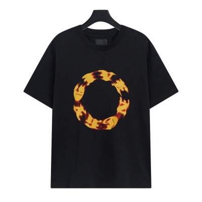 Givenchy-flame circle logo print short-sleeve T-Shirt 01