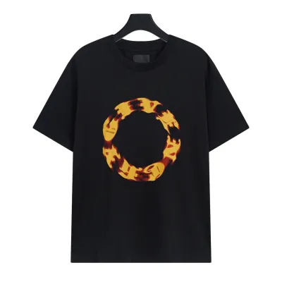 Givenchy-flame circle logo print short-sleeve T-Shirt 01