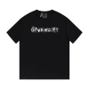 Givenchy-front and back graffiti letter short-sleeve black T-Shirt