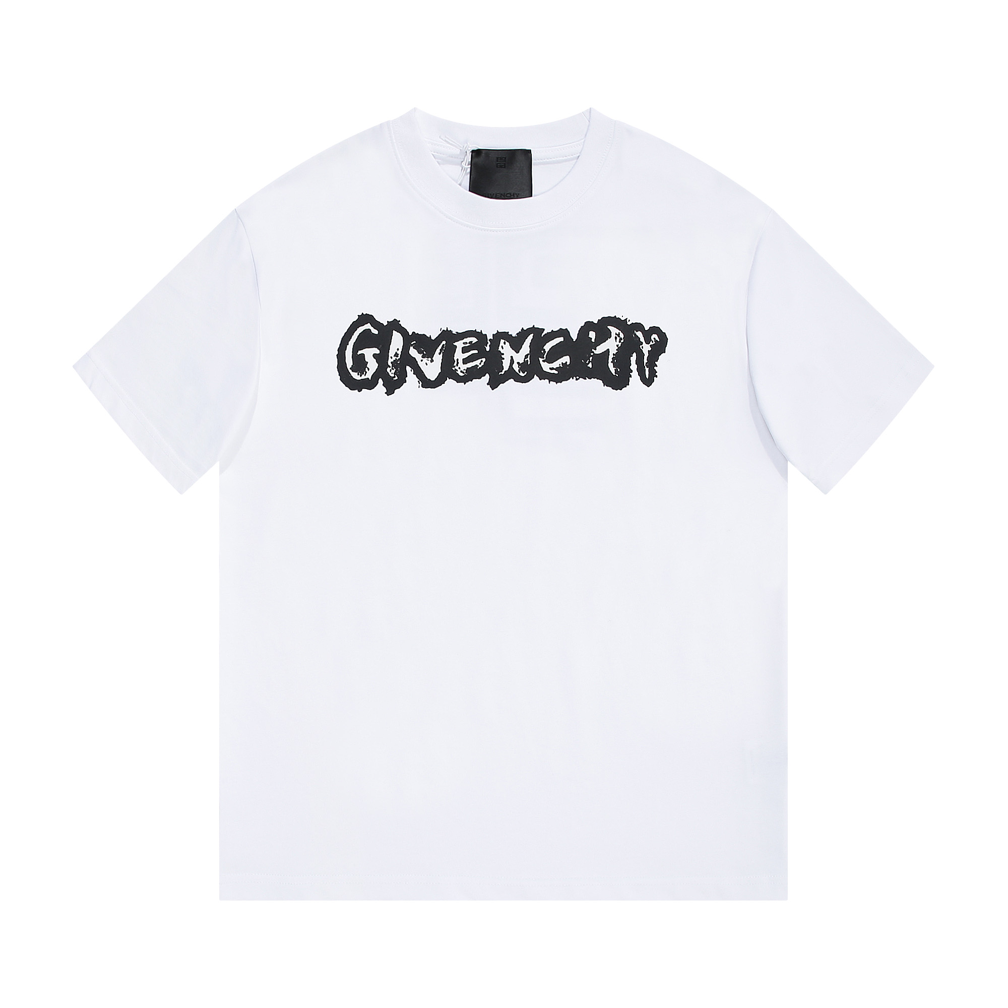 Givenchy-front and back graffiti letter short-sleeve white T-Shirt