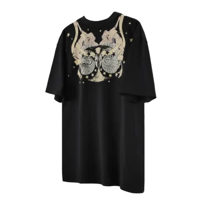Givenchy-hot stamping ribbon sun god short sleeves T-Shirt 01