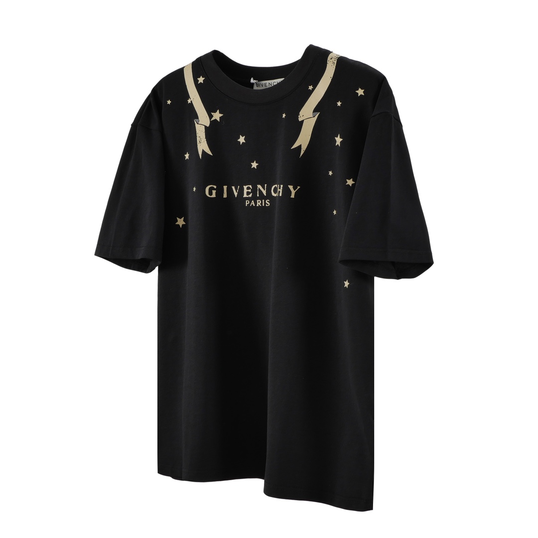 Givenchy-hot stamping ribbon sun god short sleeves T-Shirt