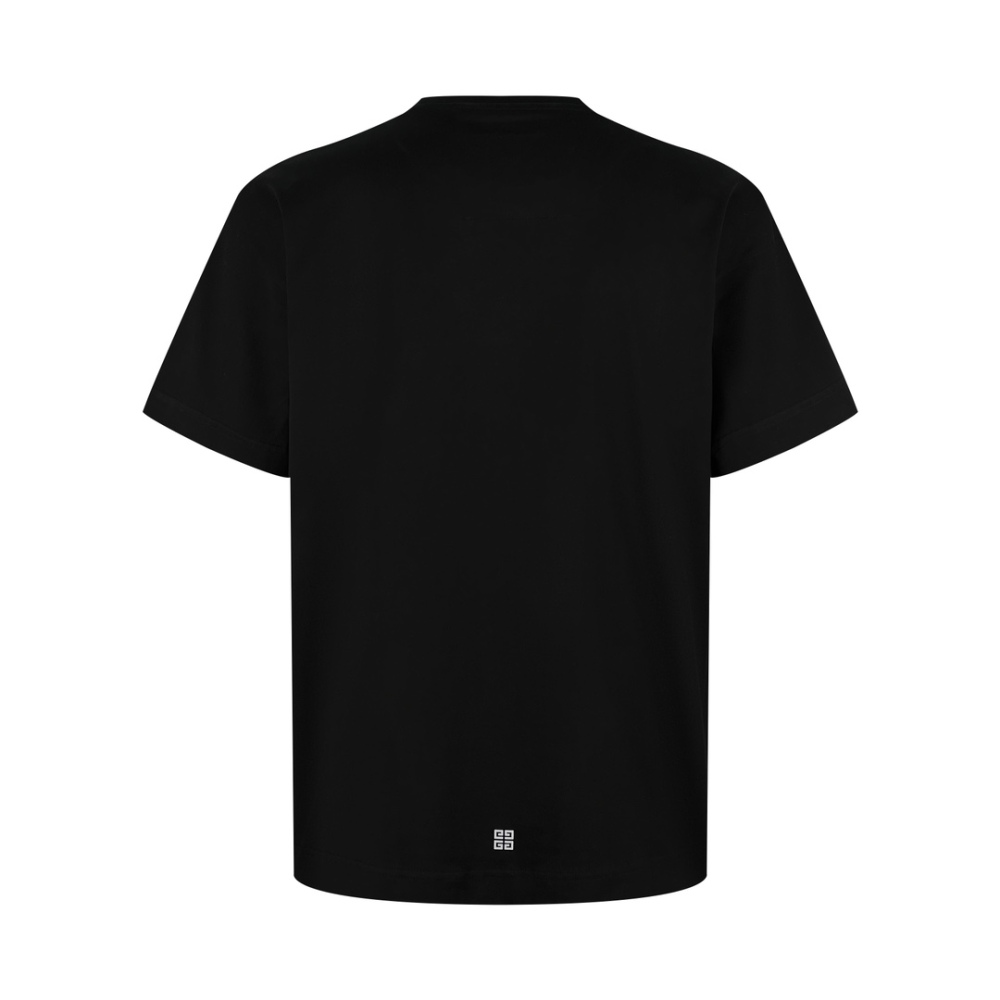 Givenchy-Reflective Lightning Print Short Sleeve Black T-Shirt