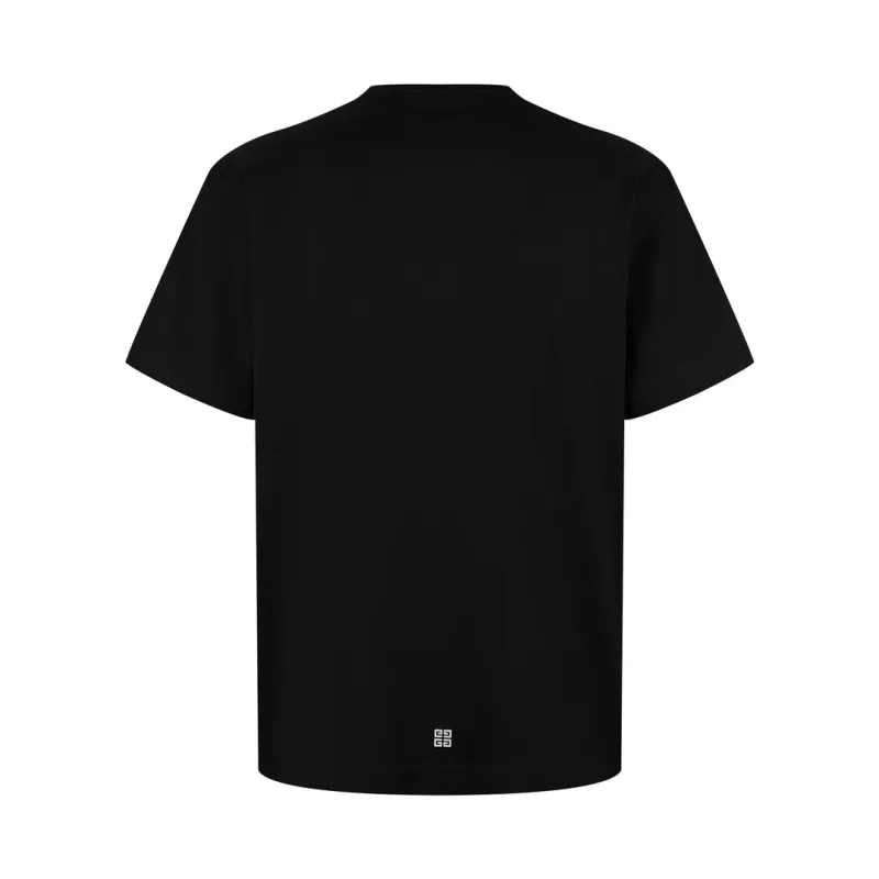 Givenchy-Reflective Lightning Print Short Sleeve Black T-Shirt