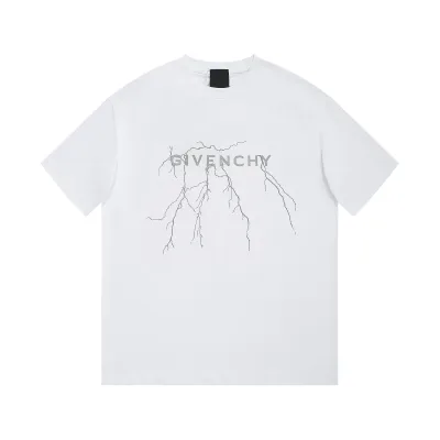 Givenchy-Reflective Lightning Print Short Sleeves T-Shirt 01