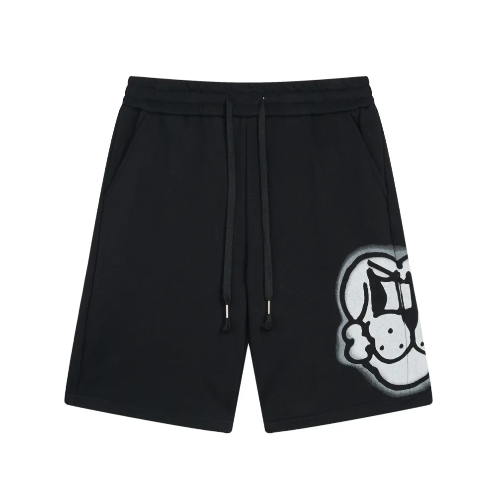 Givenchy-three-dimensional embroidered LOGO logo cropped shorts pants