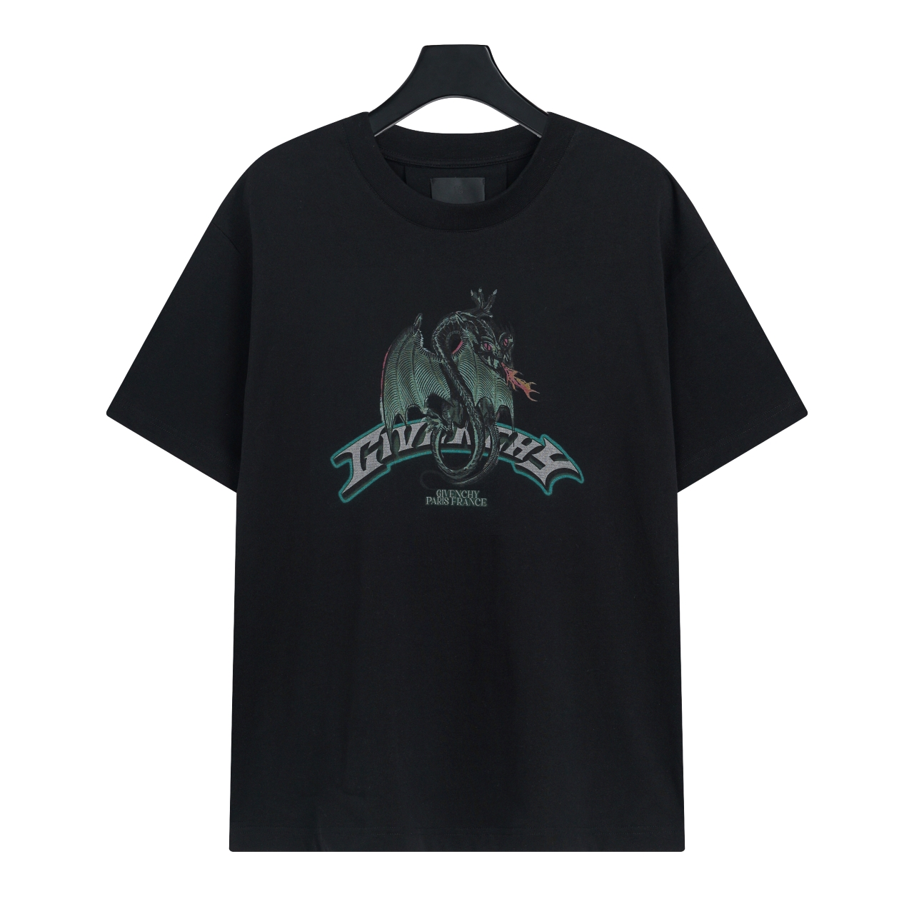 PK Givenchy-Year of the Dragon Limited Direct Print Printed Short Sleeves Black T-Shirt