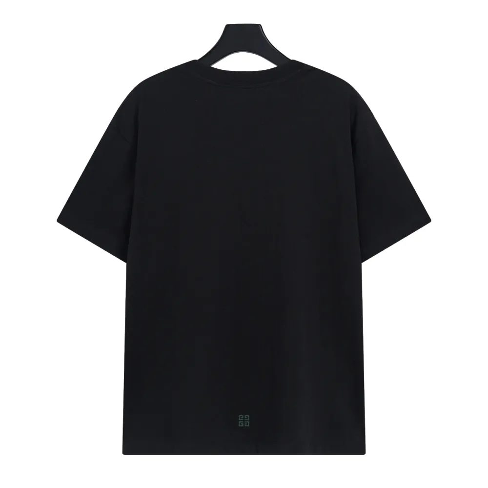 Givenchy-Year of the Dragon Limited Direct Print Printed Short Sleeves Black T-Shirt