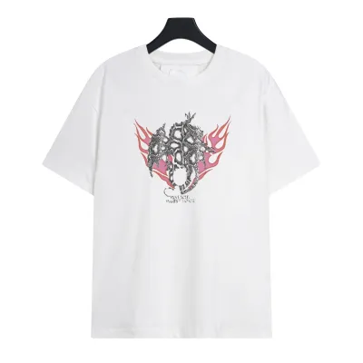 Givenchy-Year of the Dragon Limited Direct Print Printed Short Sleeves White T-Shirt 01