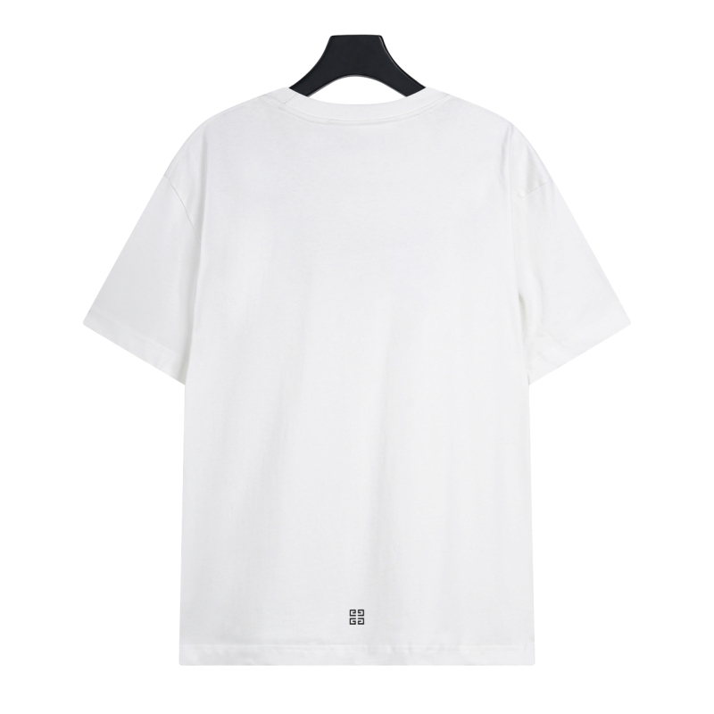 PK Givenchy-Year of the Dragon Limited Direct Print Printed Short Sleeves White T-Shirt