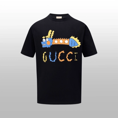 PK Gucci-Year of the Dragon Limited Edition Short Sleeve Black T-Shirt 01