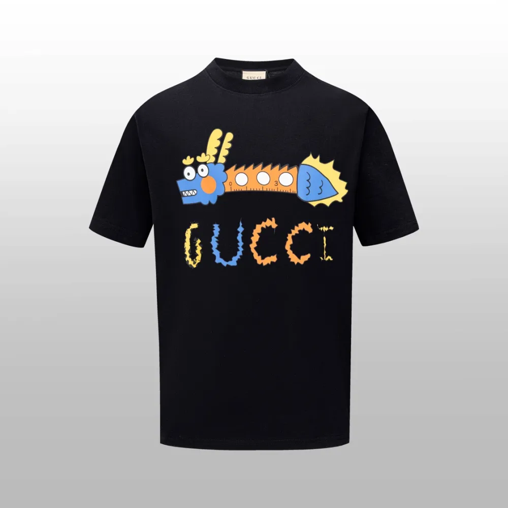Gucci-Year of the Dragon Limited Edition Short Sleeve Black T-Shirt