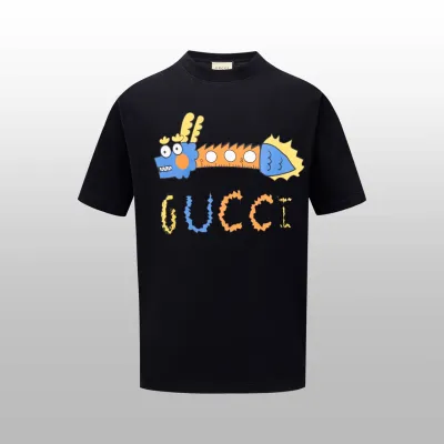 Gucci-Year of the Dragon Limited Edition Short Sleeve Black T-Shirt 01
