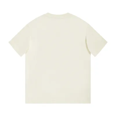 Gucci - Blue Logo Print Short Sleeve T-Shirt Beige 02