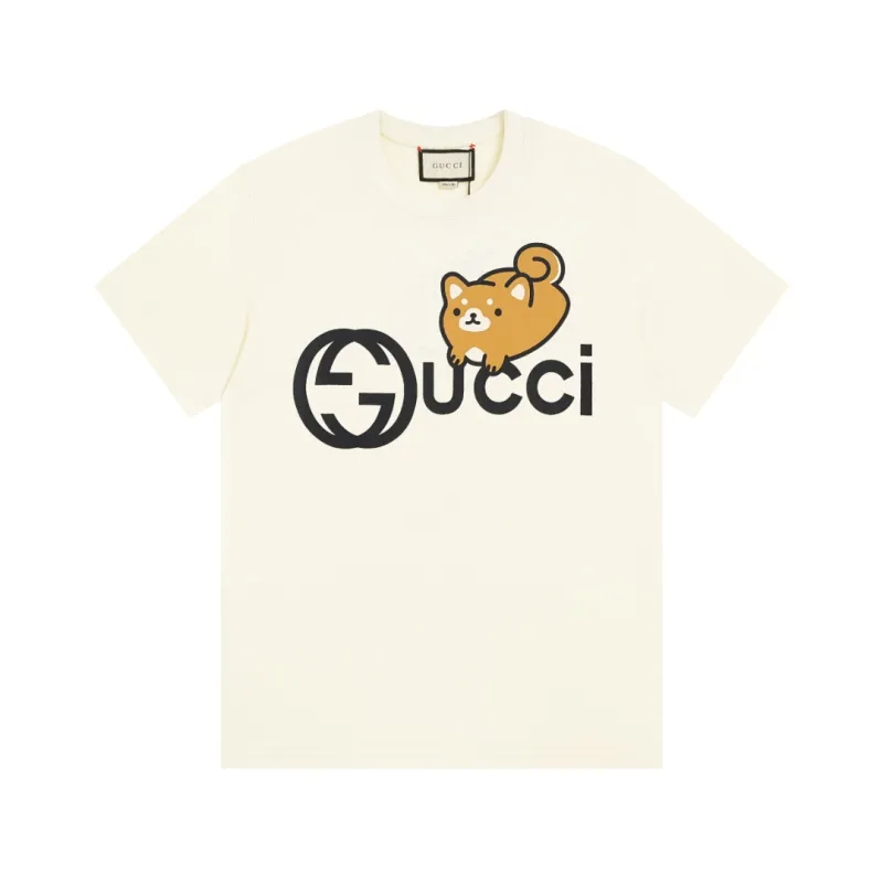 Gucci - Little Raccoon Short Sleeve Beige T-Shirt