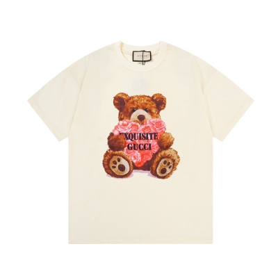 PK Gucci - Rose Bear Print Short Sleeve T-Shirt 01