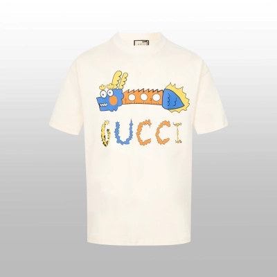 PK Gucci - Year of the Dragon Limited Edition Short Sleeve Beige T-Shirt 01