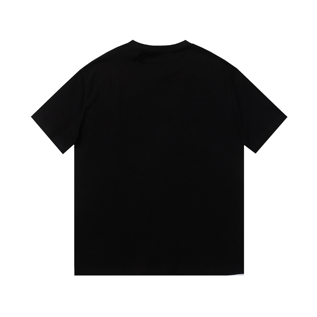 PK Celine-French classic flocked printed short-sleeve black T-Shirt