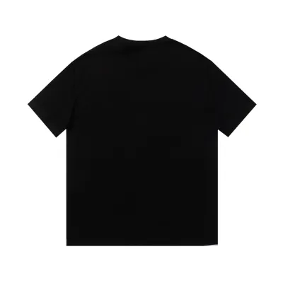 Celine-French classic flocked printed short-sleeve black T-Shirt 02