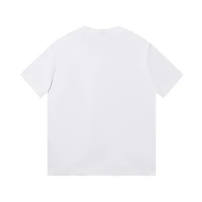 Celine-French classic flocked printed short-sleeves white T-Shirt 02