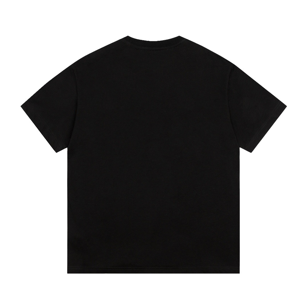 Celine-Limited rivet flocking flocking LOGO casual short sleeves T-Shirt