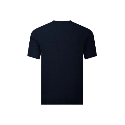 Fendi-Classic Embroidered Jacquard Short Sleeve Black T-Shirt 01