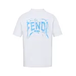 Fendi-graffiti round neck short sleeves T-Shirt