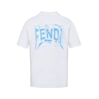 Fendi-graffiti round neck short sleeves T-Shirt 01