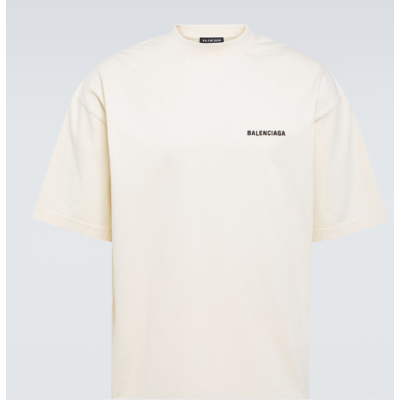 Balenciaga Logo cotton-blend jersey T-shirt 01