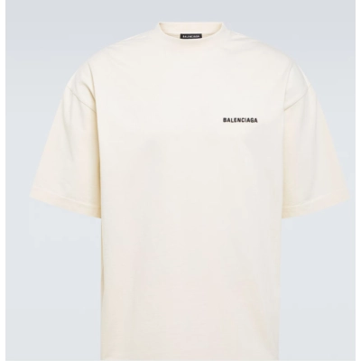 Balenciaga Logo cotton-blend jersey T-shirt 01