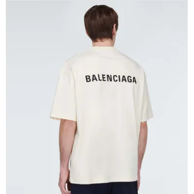 Balenciaga Logo cotton-blend jersey T-shirt 02