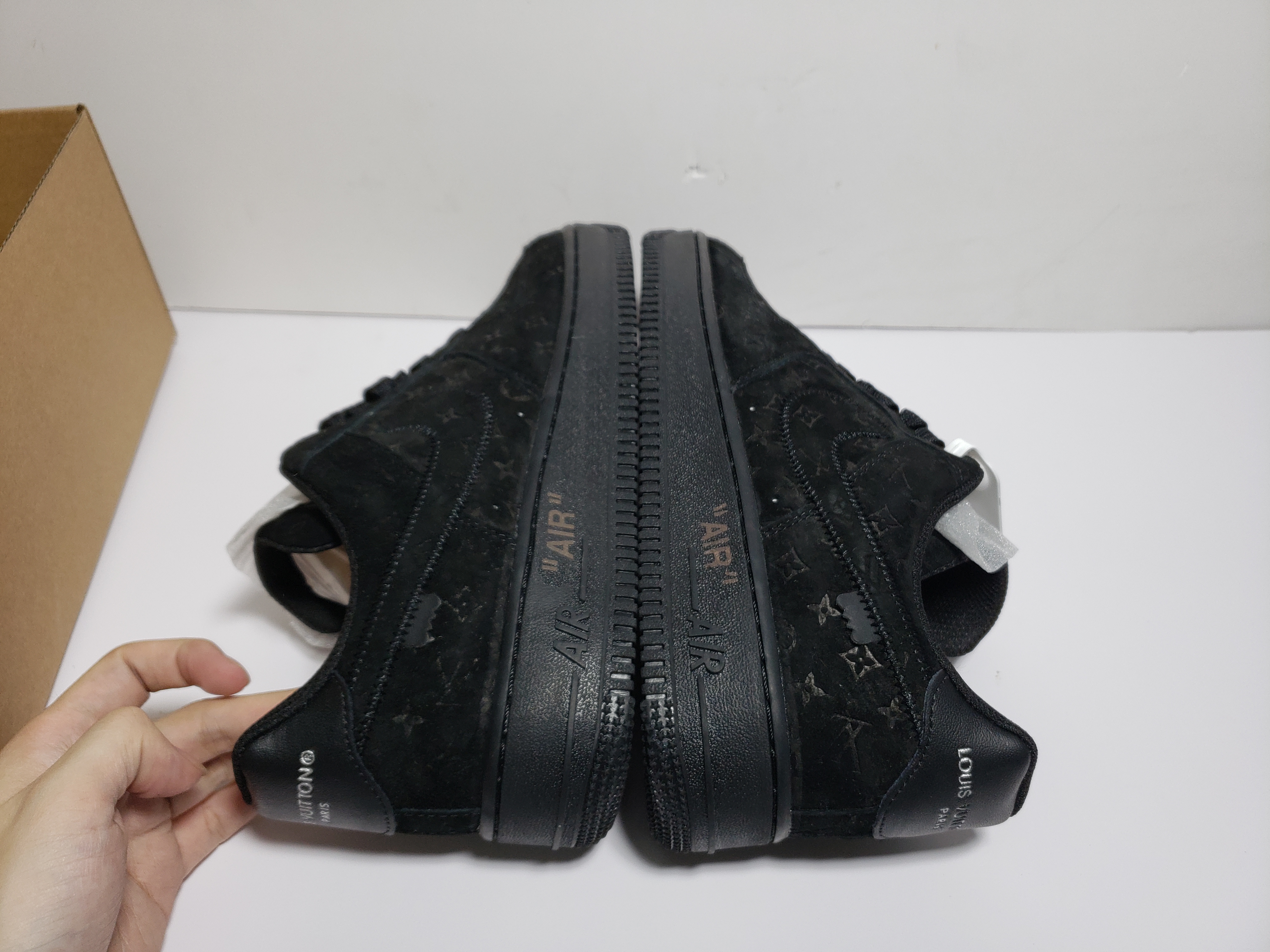 LJR Louis Vuitton x Nike Air Force 1 All Black,1A9VD7