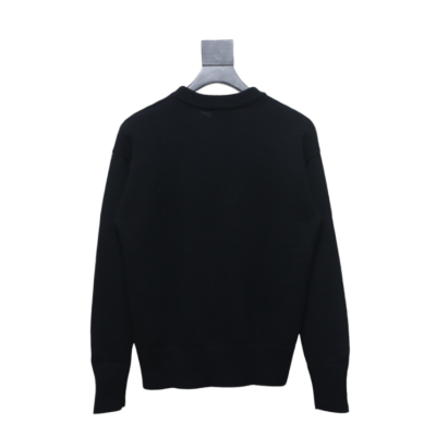 AMI PARIS 21FW heart embroidered crew neck sweater 02