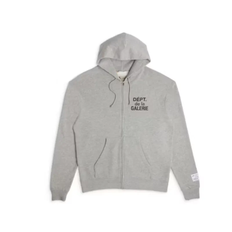 Gallery Dept French Zip Hoodie Heather Grey