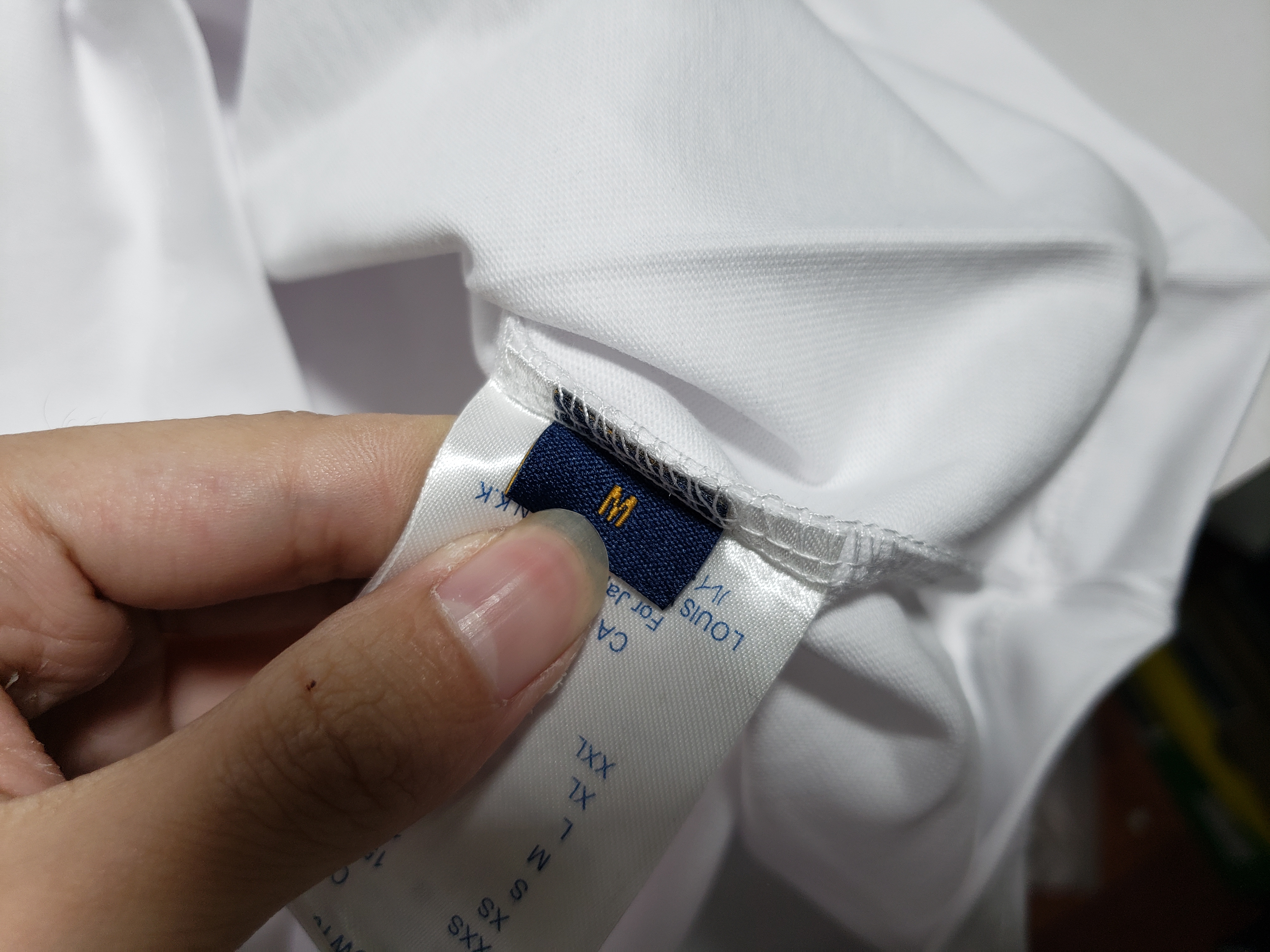 Louis Vuitton hand-painted large letter LOGO T-Shirts white