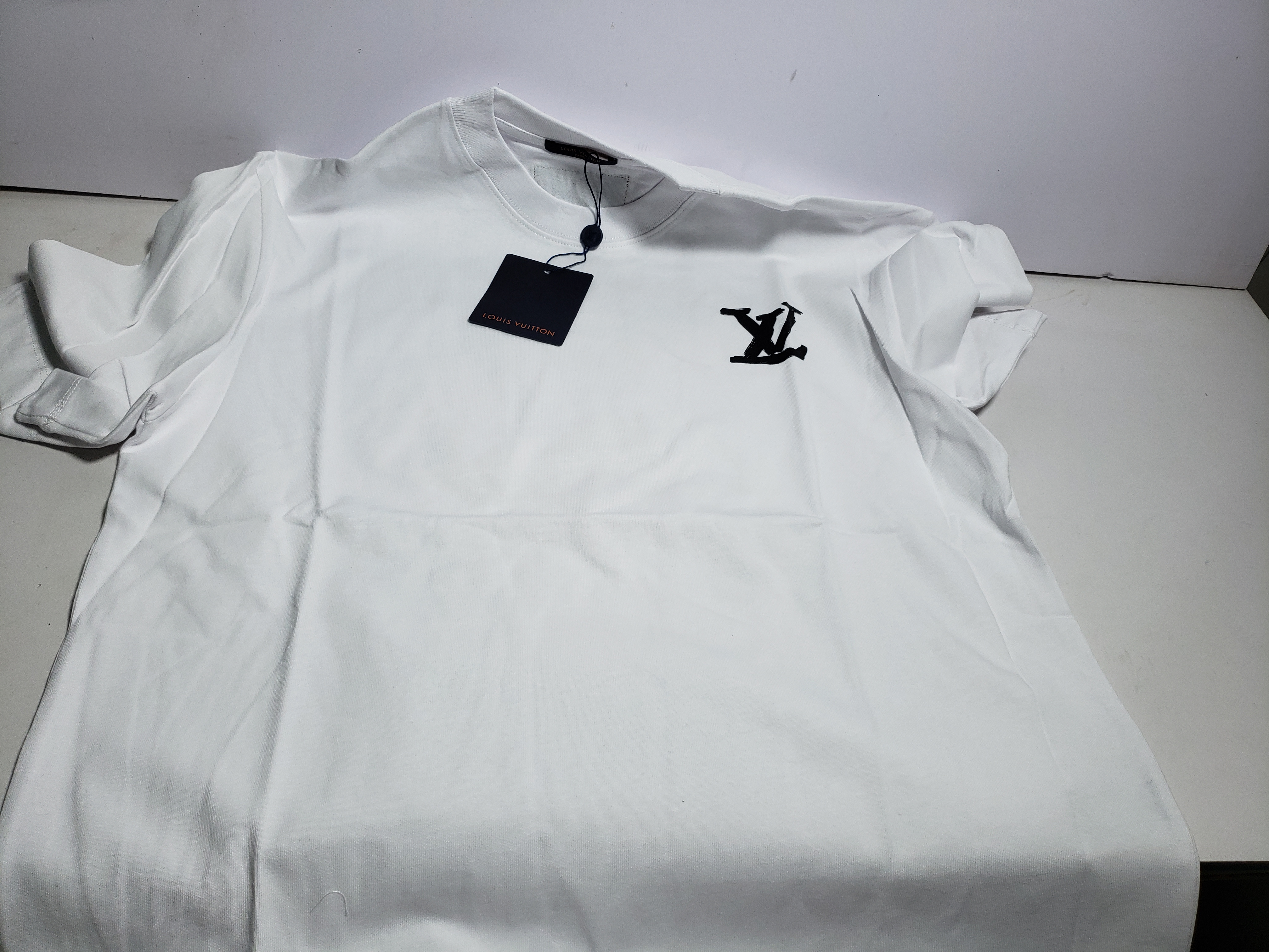 Louis Vuitton hand-painted large letter LOGO T-Shirts white