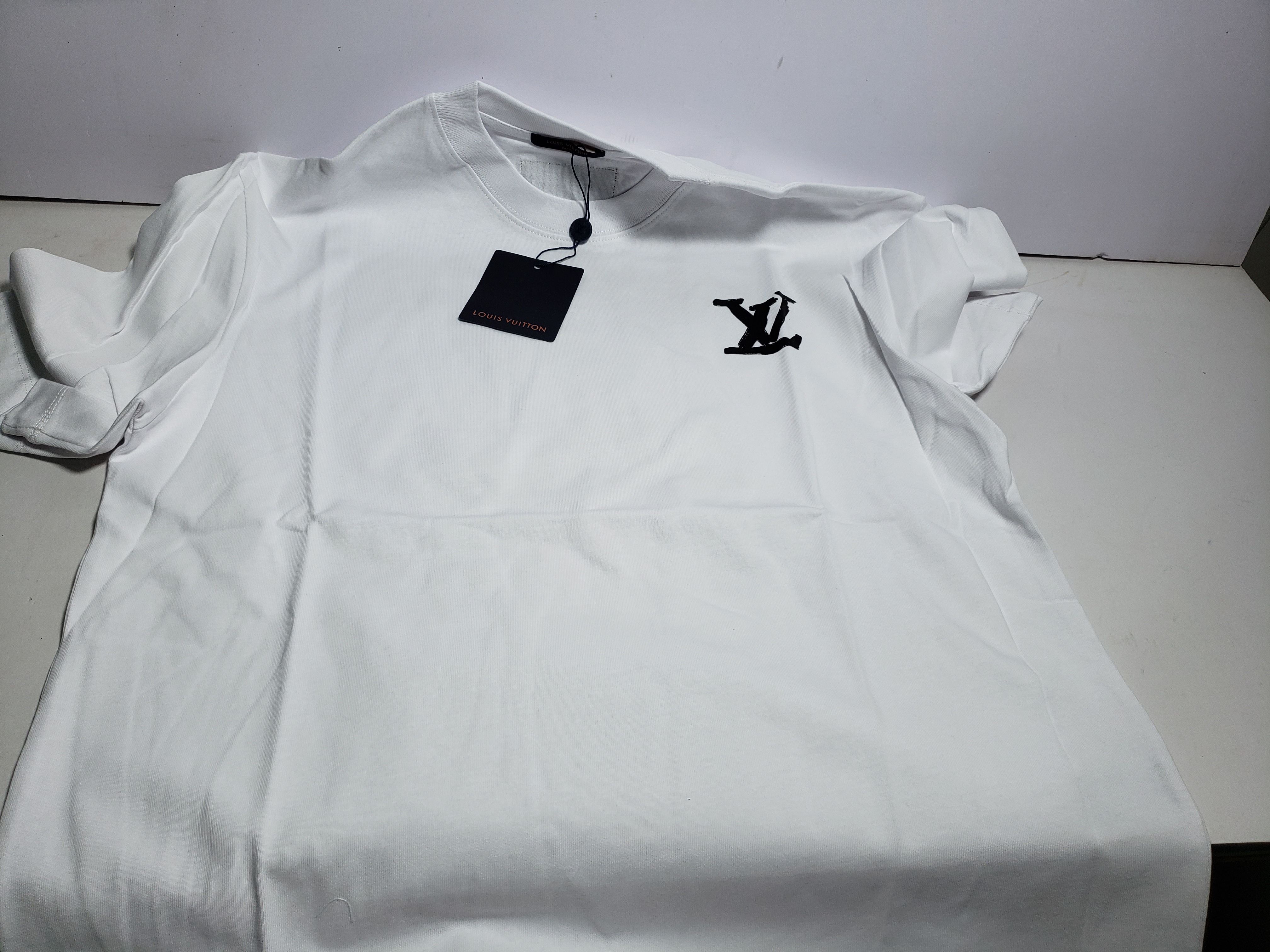 Louis Vuitton hand-painted large letter LOGO T-Shirts white
