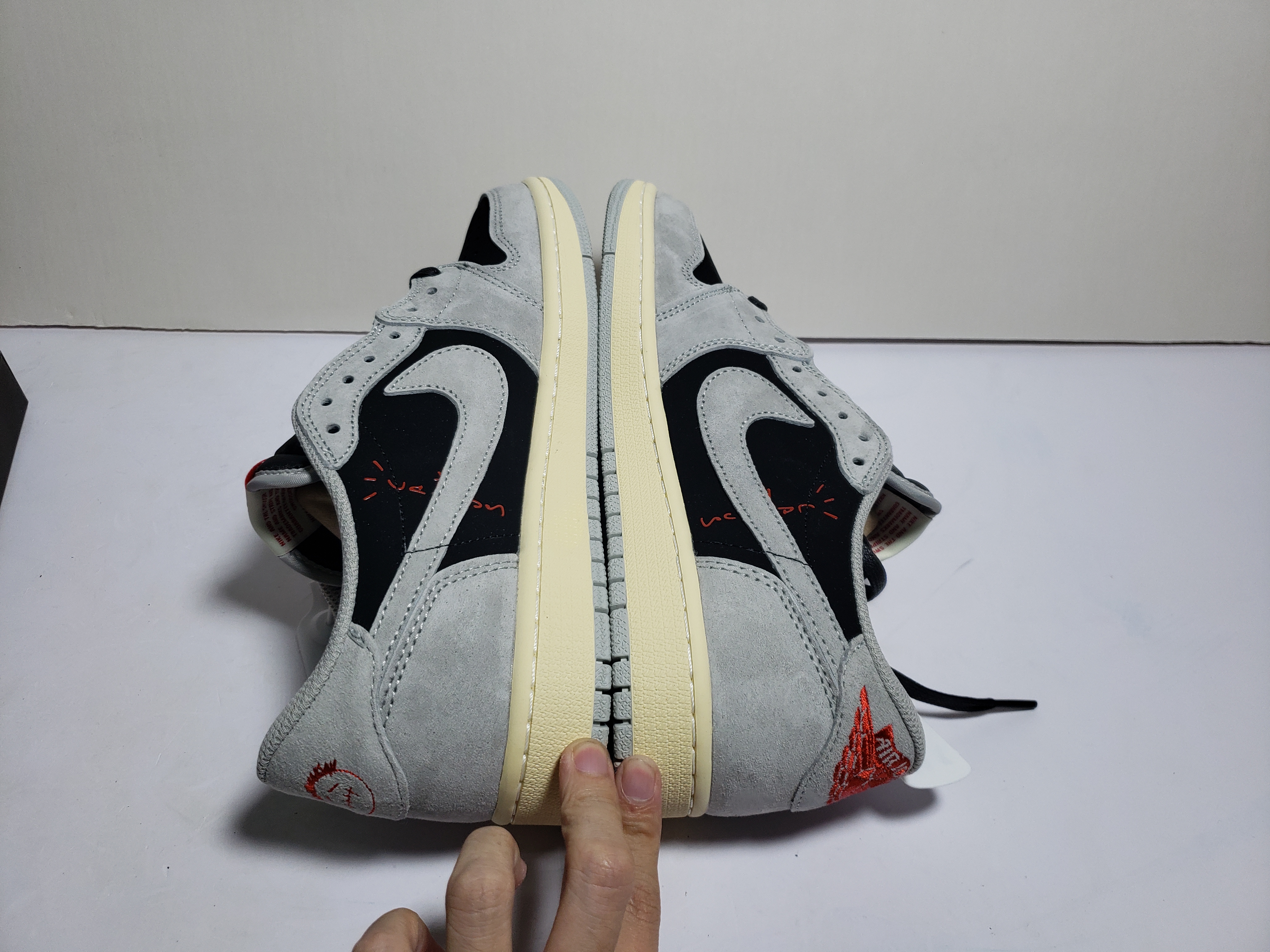 LJR Jordan 1 x Travis Scott Low White Grey Low Gang,DM7866-010