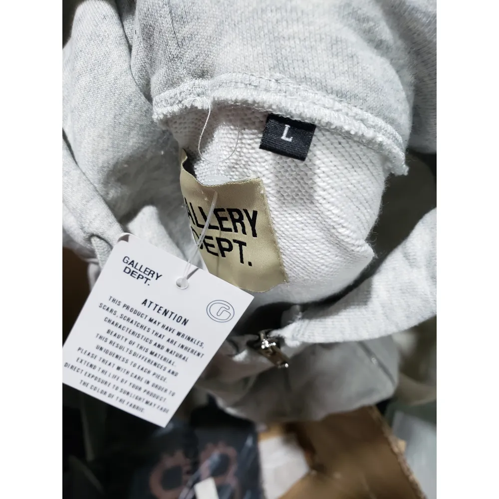 Gallery Dept French Zip Hoodie Heather Grey