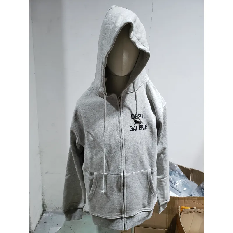 Gallery Dept French Zip Hoodie Heather Grey