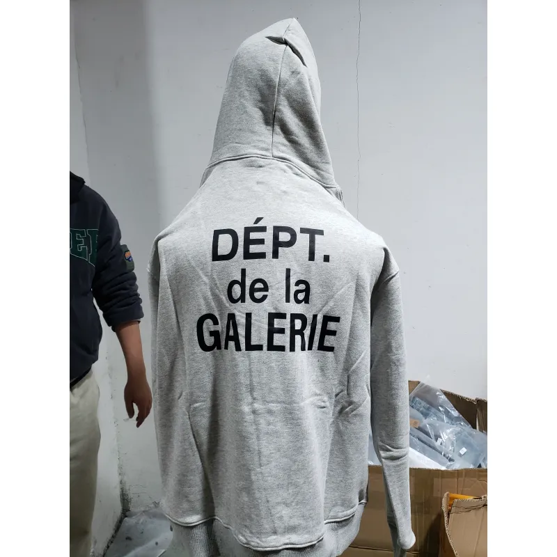 Gallery Dept French Zip Hoodie Heather Grey