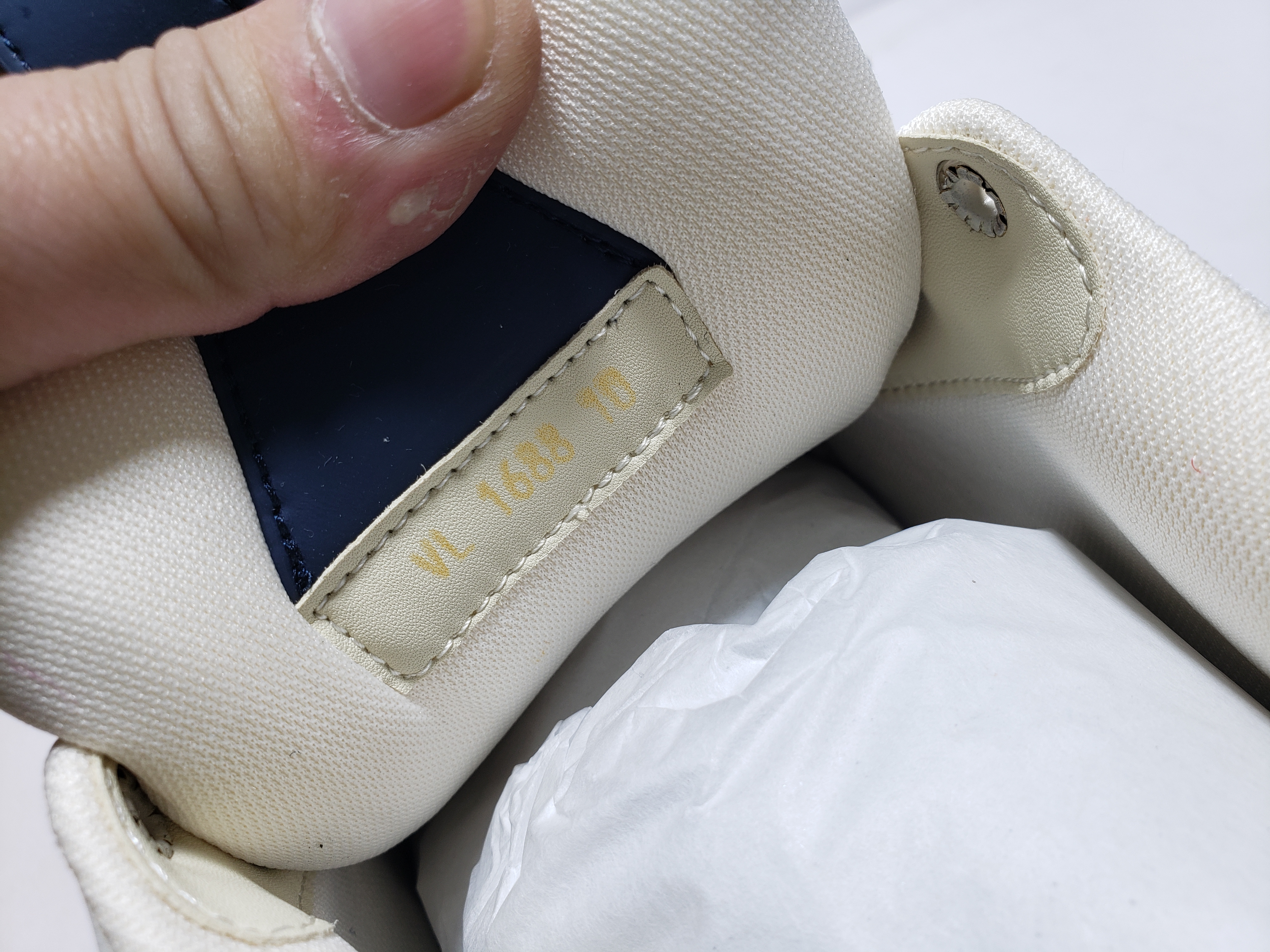 LJR Louis Vuitton Leather lace up Fashionable Board Shoes Blue