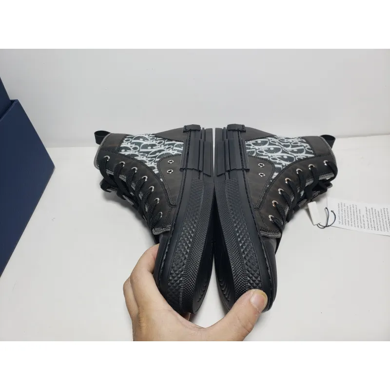 LJR Dior B23 High Top Canvas Oblique Black, 3SH118YJP_H960