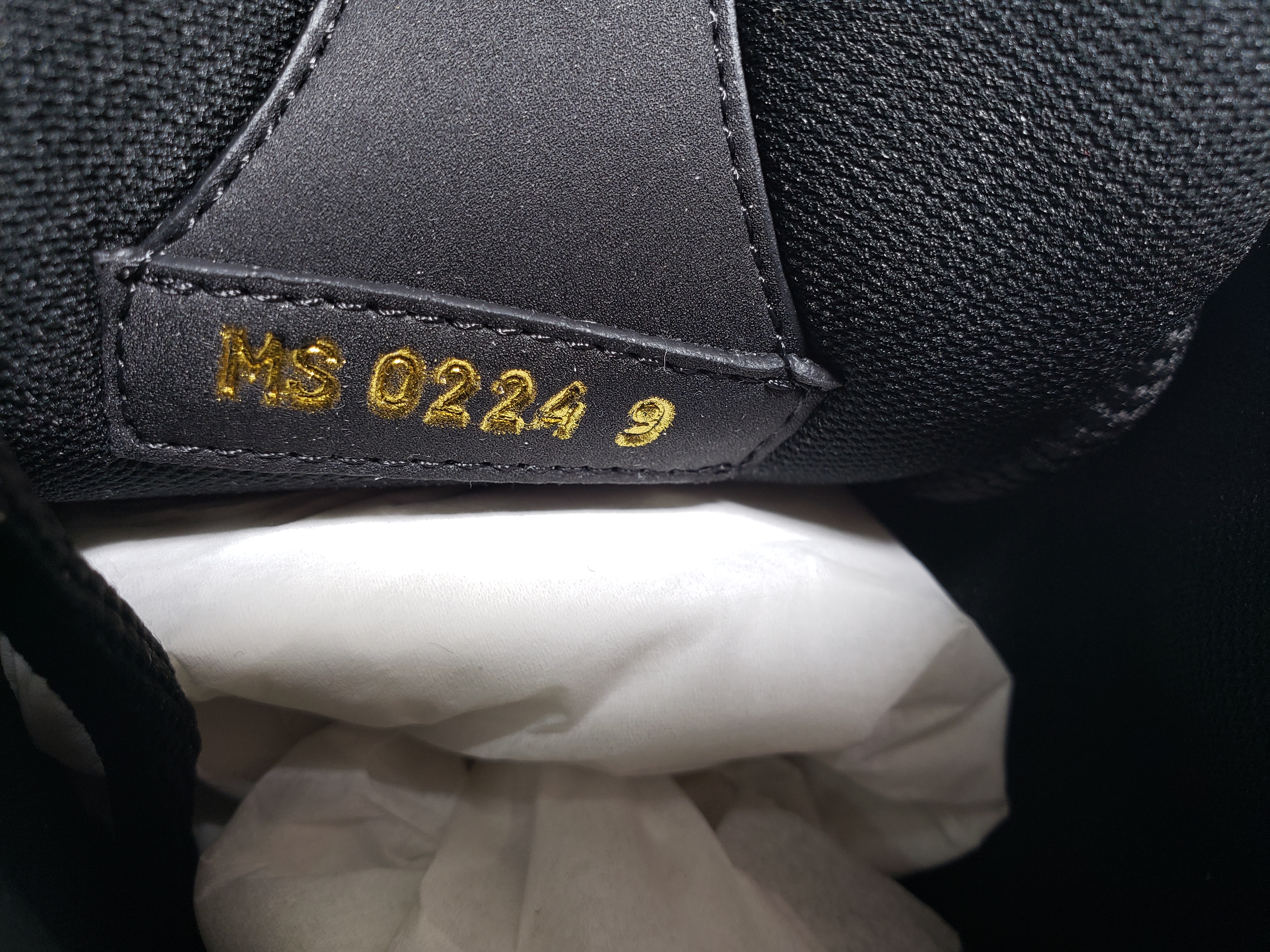 LJR Louis Vuitton Leather lace up Fashionable Board Shoes Black