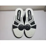 LJR Louis Vuitton Leather lace up Fashionable Board Shoes Black