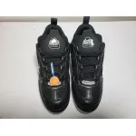 LJR Louis Vuitton Leather lace up Fashionable Board Shoes Black