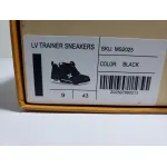 LJR Louis Vuitton Leather lace up Fashionable Board Shoes Black